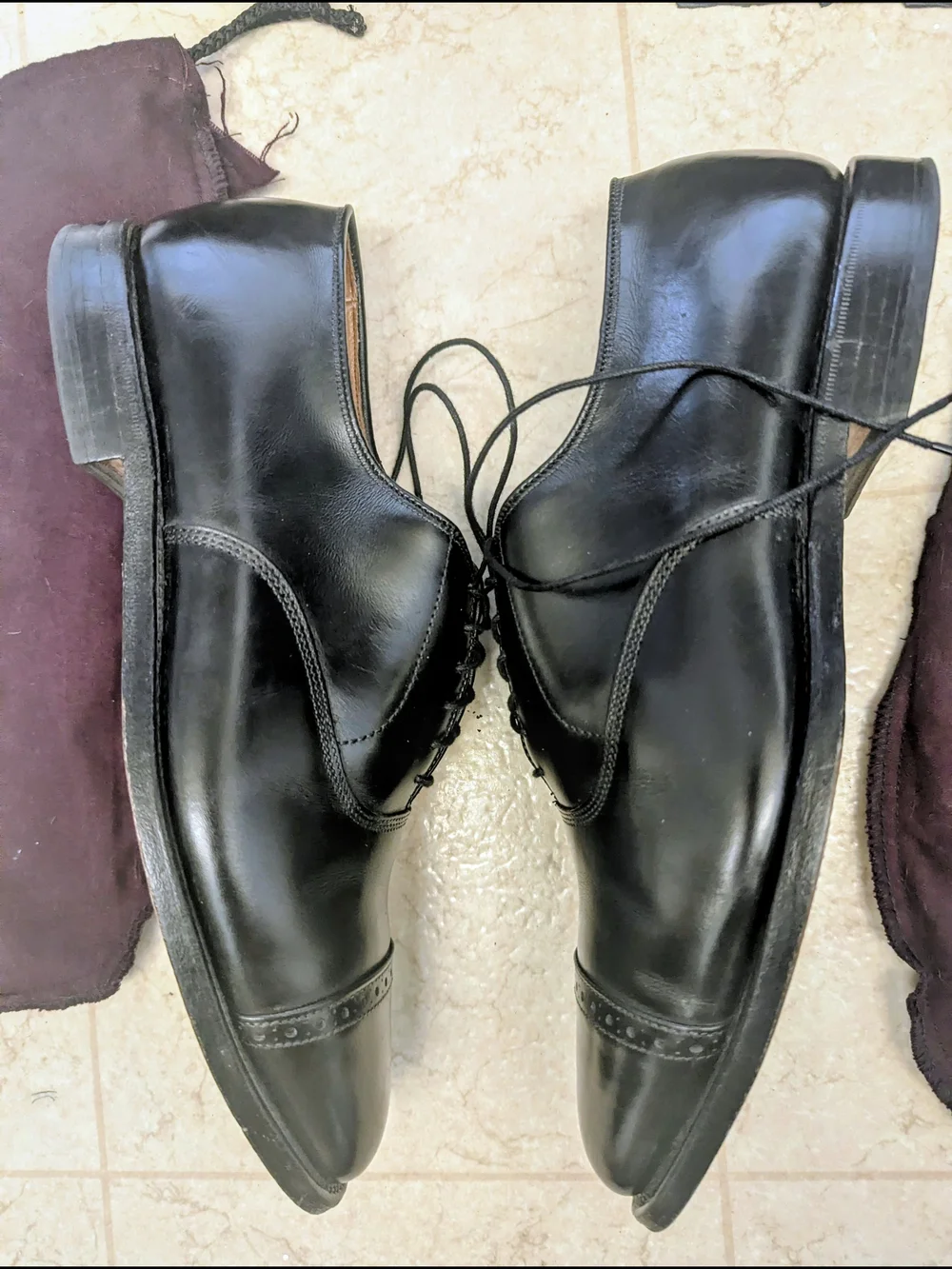 Allen Edmonds Byron Black Cap Toe Oxford Dress Shoes Men’s 10.5 D Leather USA